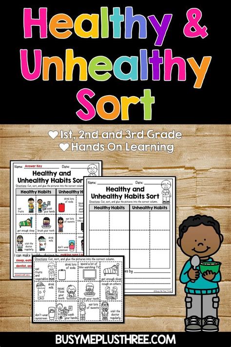 I'm hoping this theme will help discourage toddler nose picking and. Healthy Habits and Unhealthy Habits Sort Worksheet ...