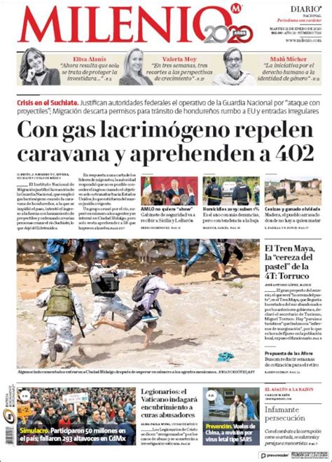 Periódico Milenio México Periódicos De México Edición De Martes 21
