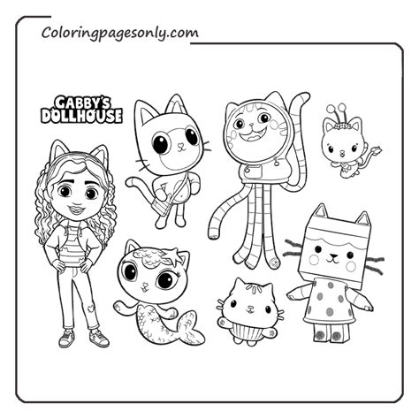 Gabbys Dollhouse Coloring Pages Páginas Para Colorear Para Niños Y