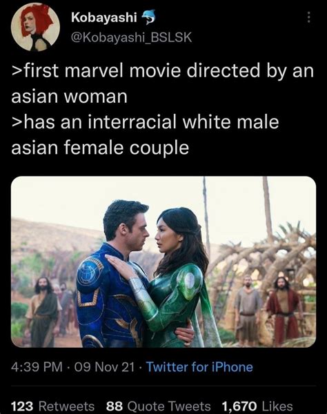 First Marvel Movie Directed By An Asian Woman Has An Interracial White Male Asian Female