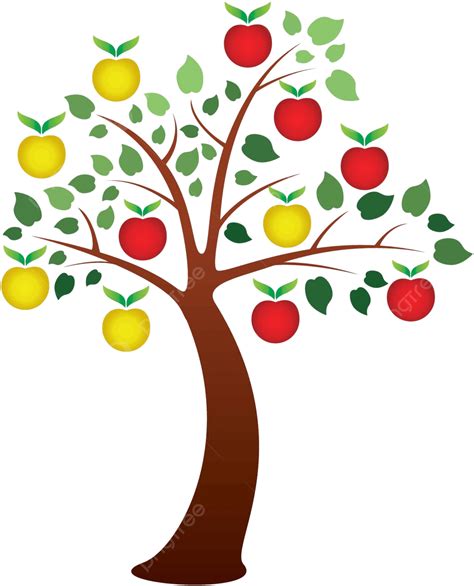 Vector Apple Tree Illustration Concept Pattern Vector Illustration