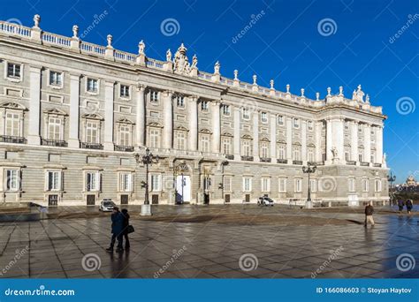 Facade Of The Royal Palace In Madrid Spain Editorial Stock Photo