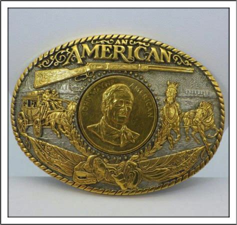 John Wayne Coin Buckle Vintage Belt Buckles Belt Buckles Etsy Vintage