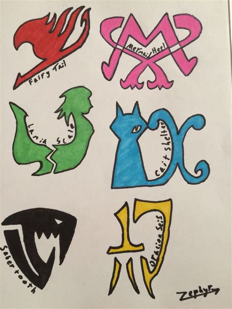 Fairy Tail Guild Symbols Drawn By Me Zephyr Drew I Probably Should