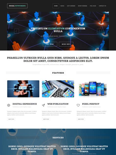 A free agency website template. Social Networking Site Template - Social Networking ...