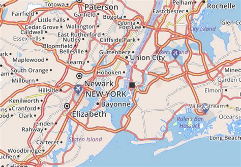 Map Of Jersey City Michelin Jersey City Map Viamichelin