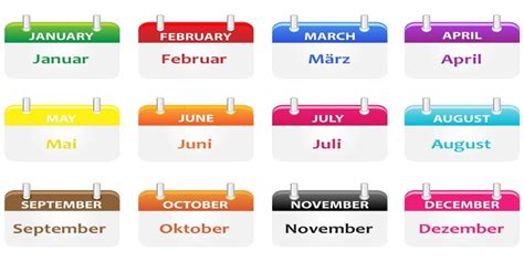 Months In German With Pronunciation Test 95698