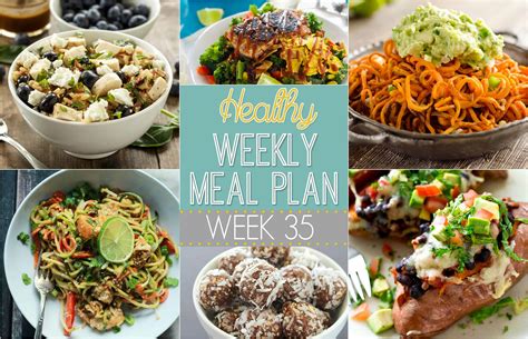 Healthy Weekly Meal Plan Week 35