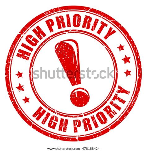 High Priority Ink Vector Stamp Illustration Stock Vector Royalty Free 478188424