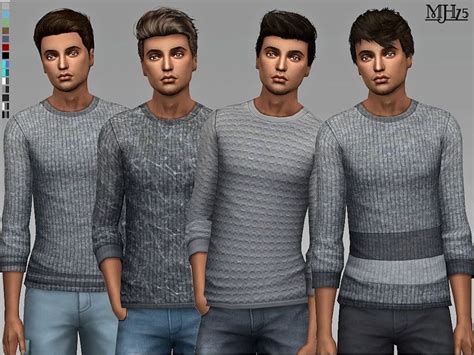 S4 Jerome Sweaters The Sims 4 Catalog Sims 4 Clothing