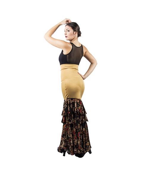 Falda Flamenca De Baile Para Mujer Modelo Clavel El Rocio