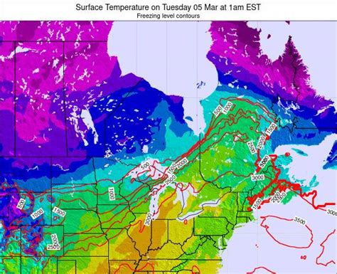 Ontario Surface Temperature On Thursday 04 May At 2am Edt