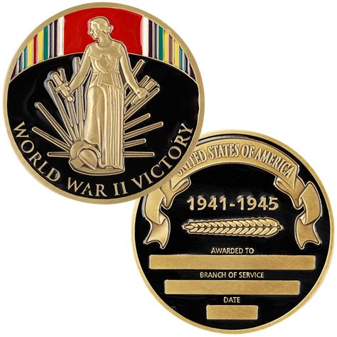 World War Ii Victory Medal Challenge Coin