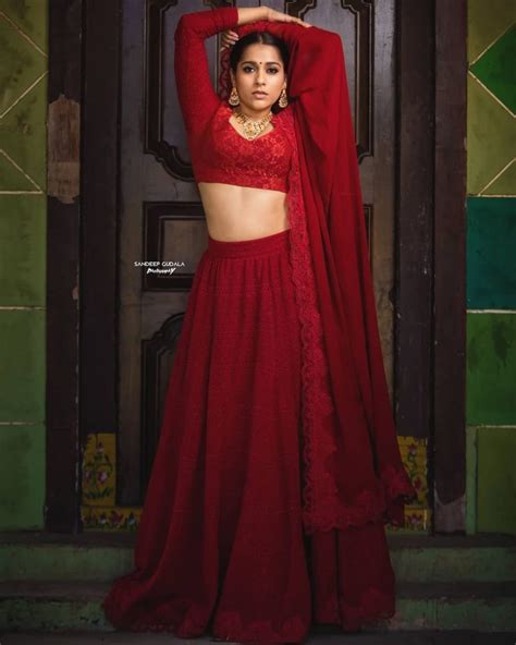 Rashmi Gautam Looks Ravishing In A Red Chikankari Lehenga By Varahi Couture