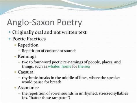 Ppt Elements Of Anglo Saxon Poetry Powerpoint Presentation Free