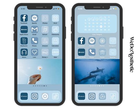 Ios14 App Icons Baby Blue Aesthetic App Covers Icons Etsy