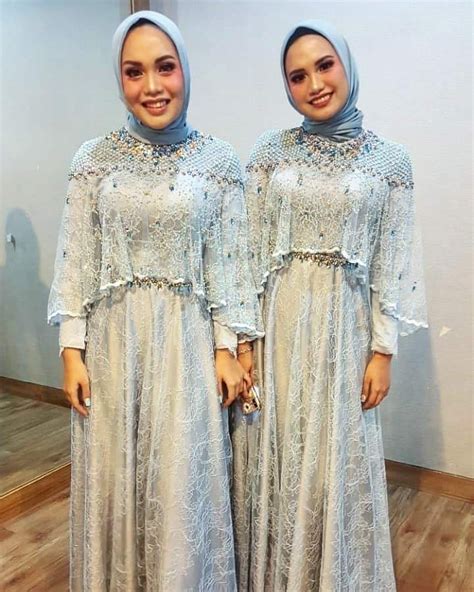 Gaun Bridesmaid Hijab Kebaya Lace Dress Brokat Hijab Wedding Dresses