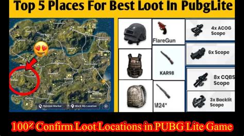Top 5 Place For Best Loot In Pubg Mobile Lite Top 5 Best Secret High