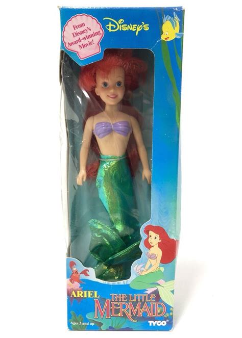sealed new 1990 disney the little mermaid doll ariel tyco vintage unopened dolls and bears