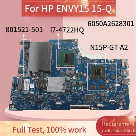 801521 501 801521 601 Laptop Motherboard For Hp Envy15 15 Q Notebook