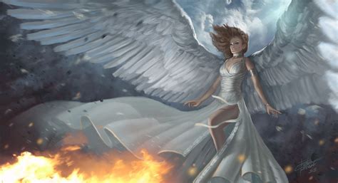 Artstation Angel Watchara Horthong Fantasy Art Angels Angel Art