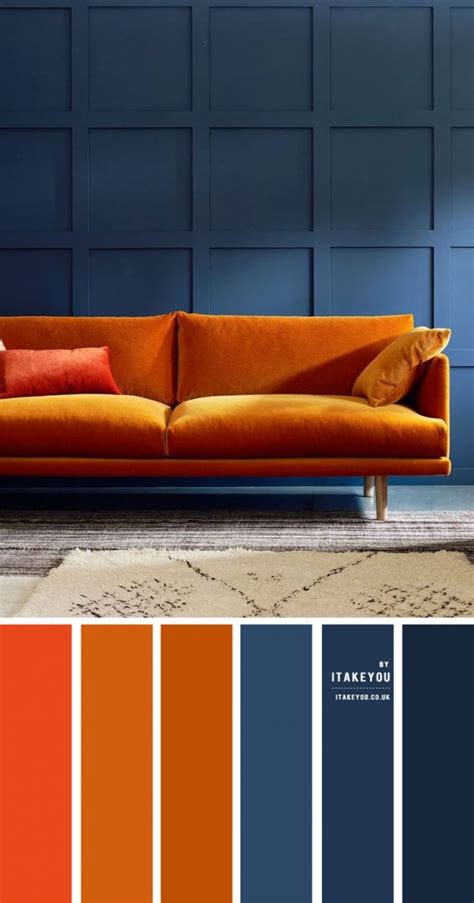 Dark Blue And Rust Color Scheme For Living Room I Take You Wedding