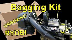 Grass BAGGING KIT for Ryobi Zero Turn Electric Mower - Unboxing and Assembly of Bagger Kit - RM00223