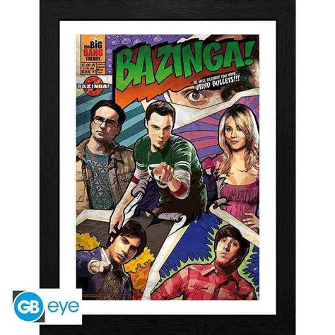 The Big Bang Theory Bazinga Uokvireni Plakat Rockmark