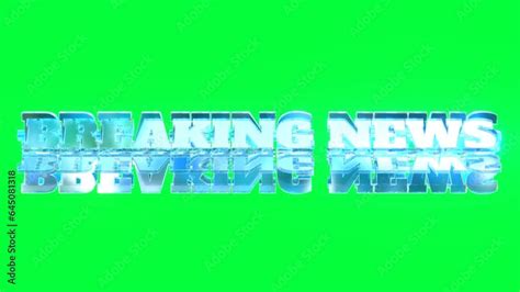 Breaking News Title Rolling Text Animation Template 3d Modeling
