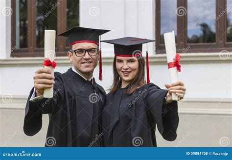 Happy Graduating Couple Stock Photo Image 39884708