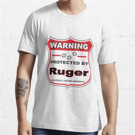 Ruger Protected By Ruger Shield T Shirt For Sale By Gunts