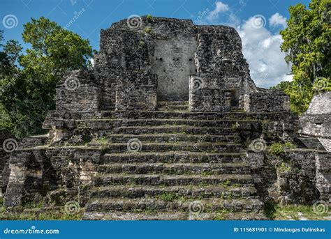 Pir Mide Y El Templo En El Parque De Tikal Objeto De Visita Tur Stico De Excursi N En Guatemala