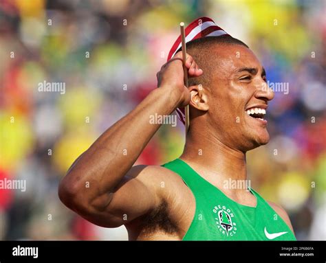Ashton Eaton Reacts After Setting The World Record In The Decathlon