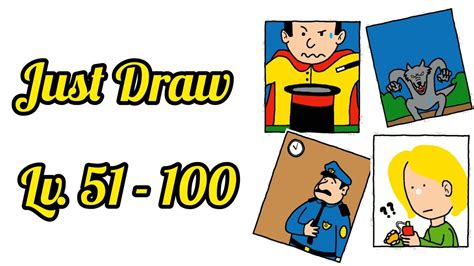 Just Draw Level 51 100 Solutions Youtube