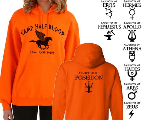 Camp Half Blood Hoodie Percy Jackson Halloween Costume 2 Sided Etsy Uk