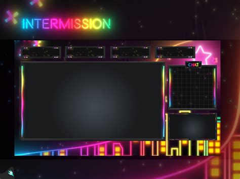 Neon Stream Overlay Package Animated Screens Alerts Etsy Gambaran