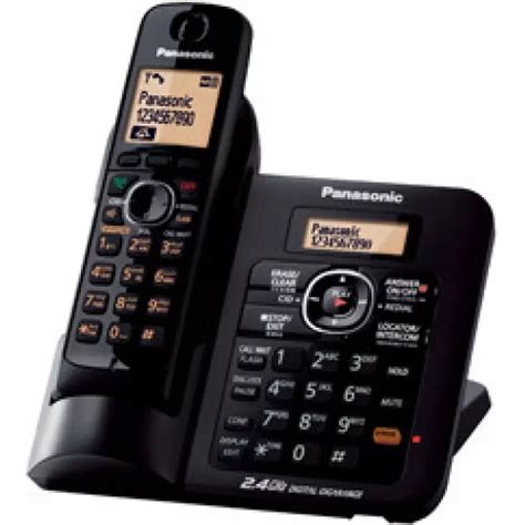 Panasonic Black Cordless Landline Phone Kx Tg 3821 Bx