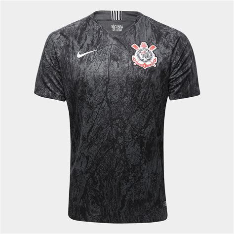 Camisa Corinthians Ii 1819 Sn° Torcedor Nike Masculina Preto Shop