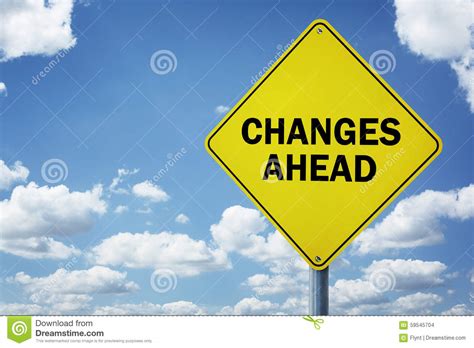 Changes Ahead Road Sign Stock Photo Image Of Hazard