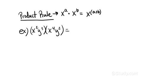 How To Use The Product Rule With Positive Exponents And Multivariate
