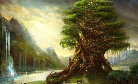 Fantasy Art Trees Wallpaper Возрождение Разное Живопись