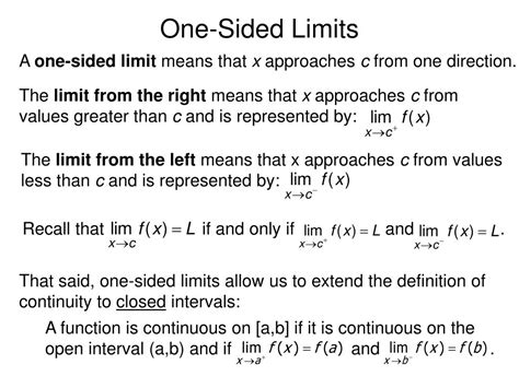 PPT - CONTINUITY AND ONE-SIDED LIMITS PowerPoint Presentation, free ...