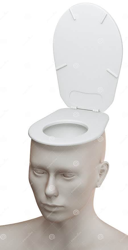 Head Toilet Stock Photo Image Of Individuality Frustration 36883194