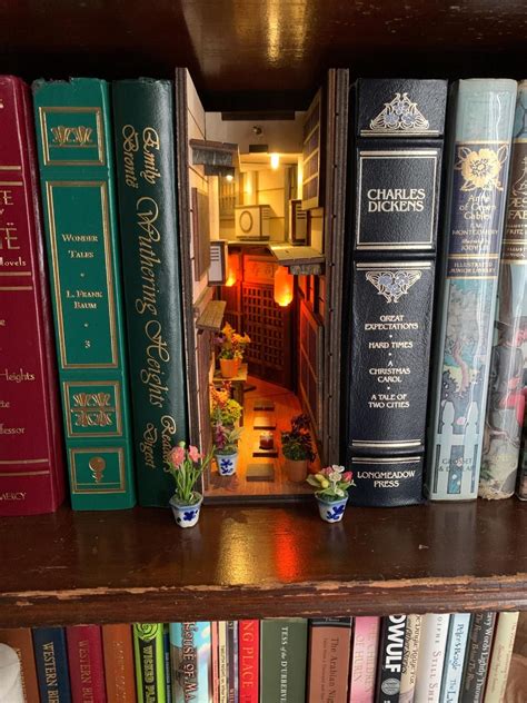 Your treasured collection needs a bookshelf or bookcase. This book nook my mother got on eBay in 2020 (With images) | Book nooks, Miniature books, Books