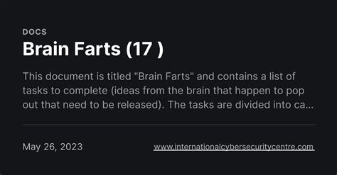 Brain Farts 17