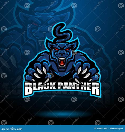 Black Panther Esport Mascot Logo Stock Vector Illustration Of Icon