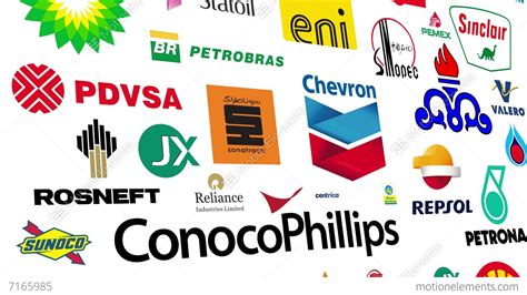 Oil Companies Logo Loop Stock Animation 7165985