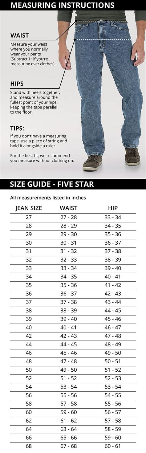 wrangler jeans size chart women s