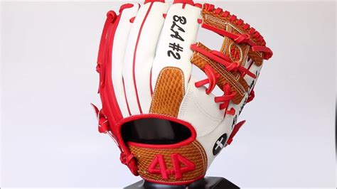 44 Pro Baseball Gloves Signature Series White Red Tan Snakeskin I