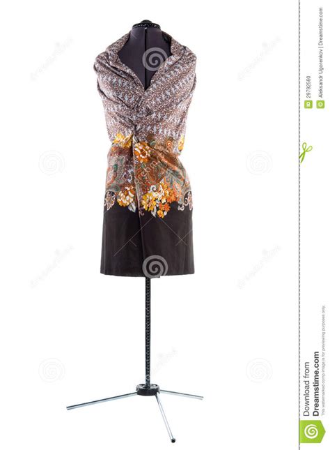 Material On A Mannequin Isolated On White Stock Photo Image Of Design
